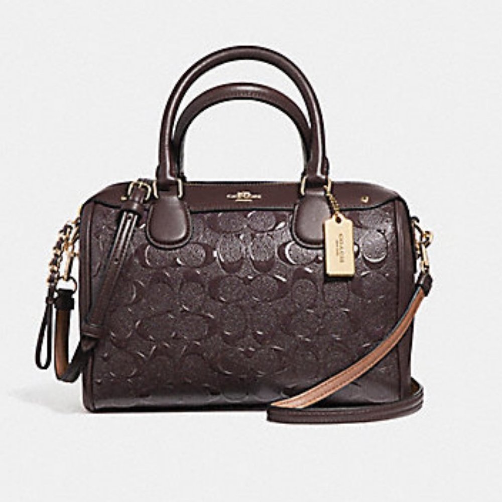 Coach Purple and Red Crossbody Bag with Signature Style